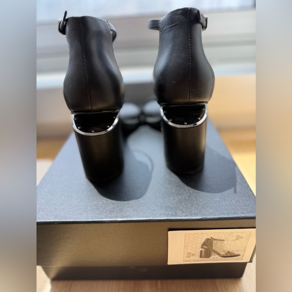 Alexander Wang Abby Black Block Heel Sandals - Picture 4 of 7